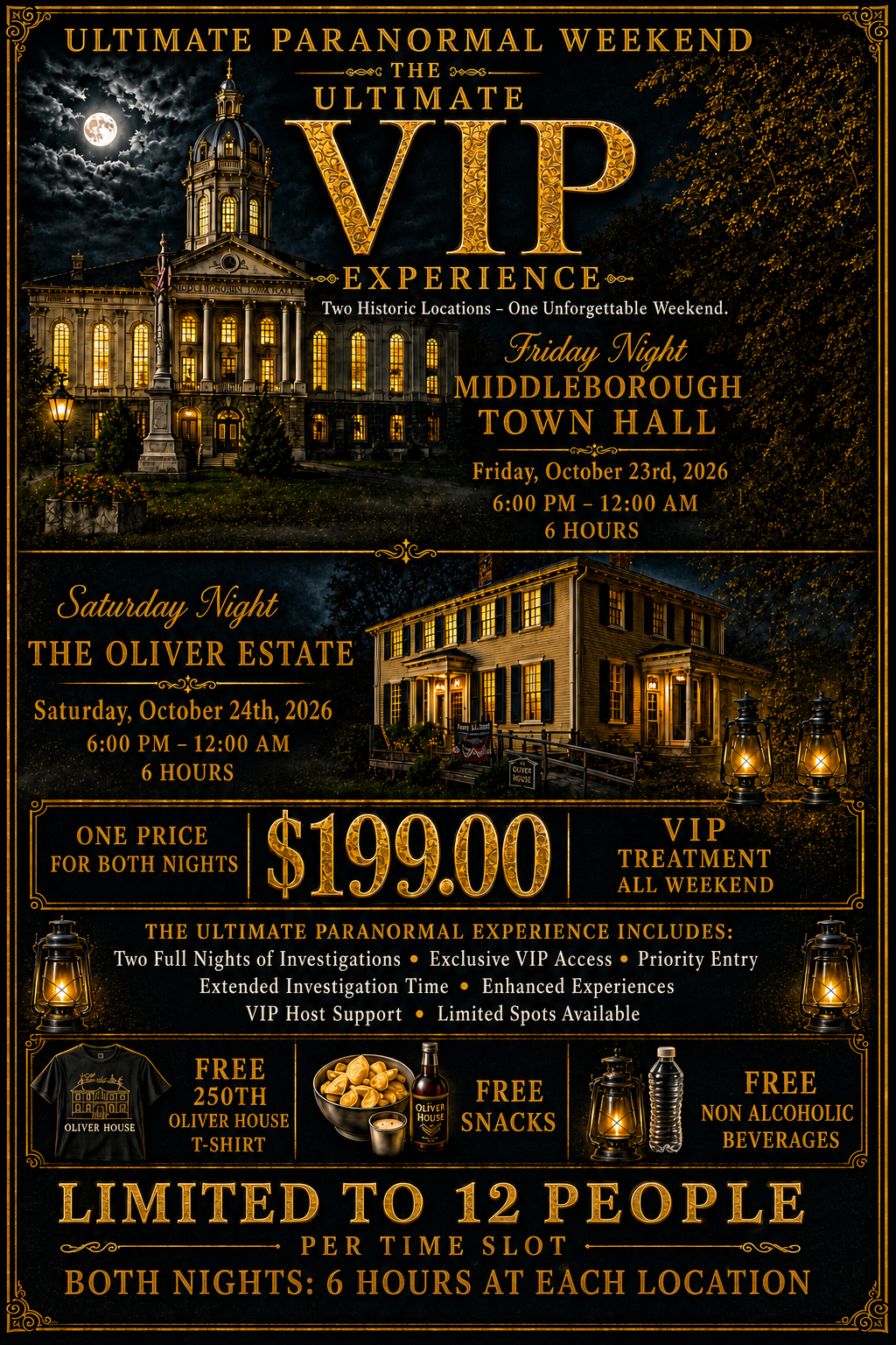 ULTIMATE PARANORMAL WEEKEND EXPERIENCE Two historic locations — one unforgettable weekend. image