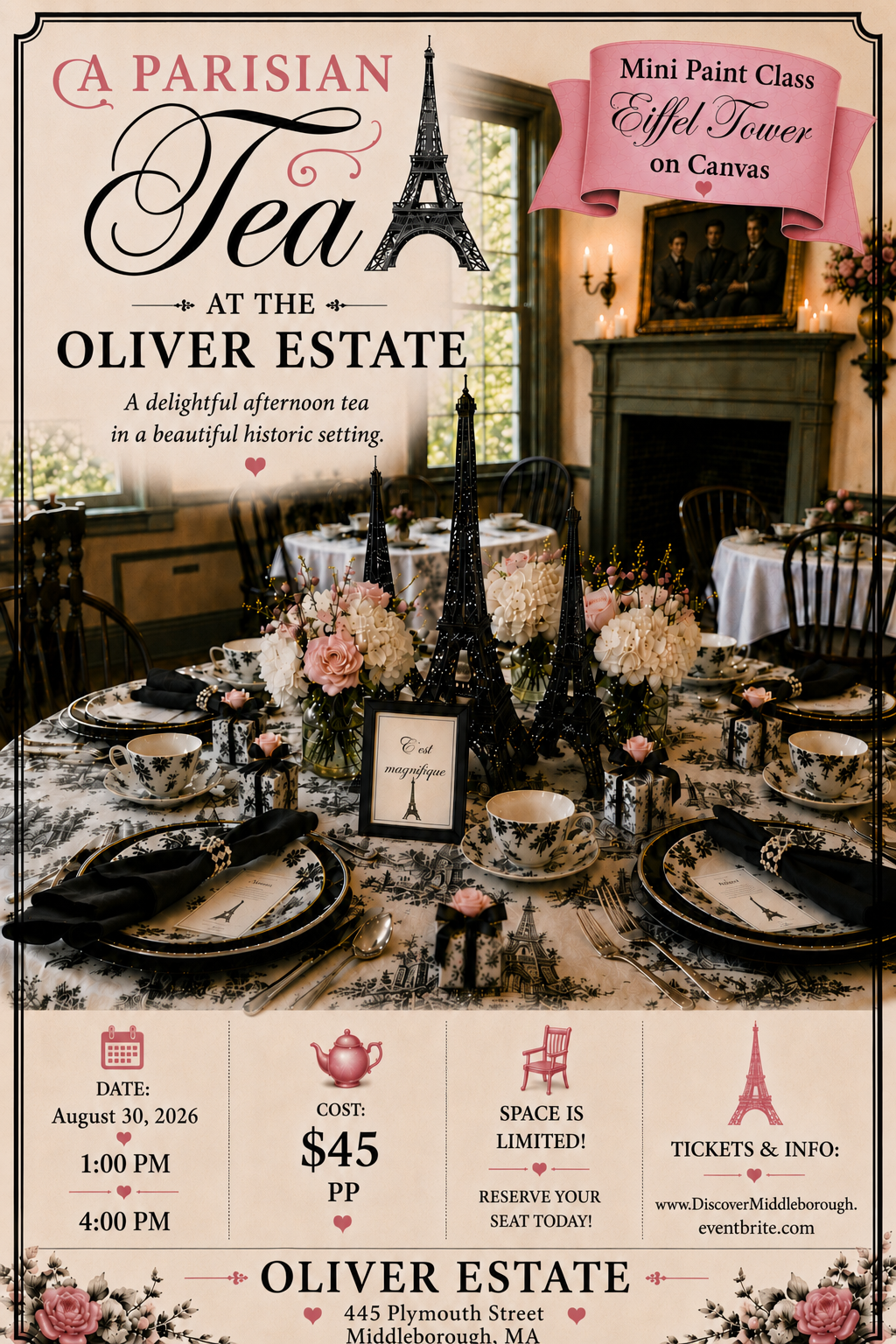 A Parisian Tea and Mini Paint Class at the Oliver Estate image