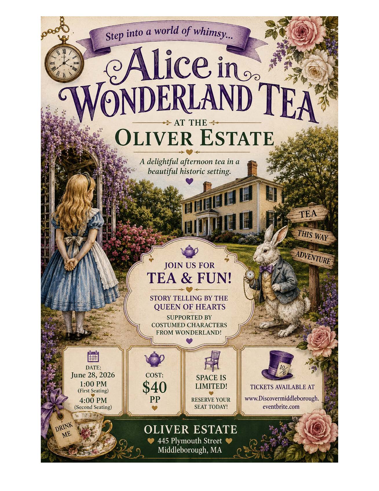 Alice in Wonderland Tea at Historic Oliver Estate image